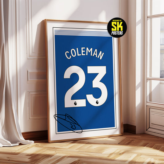 Seamus Coleman 24/25 Everton Home Shirt Poster