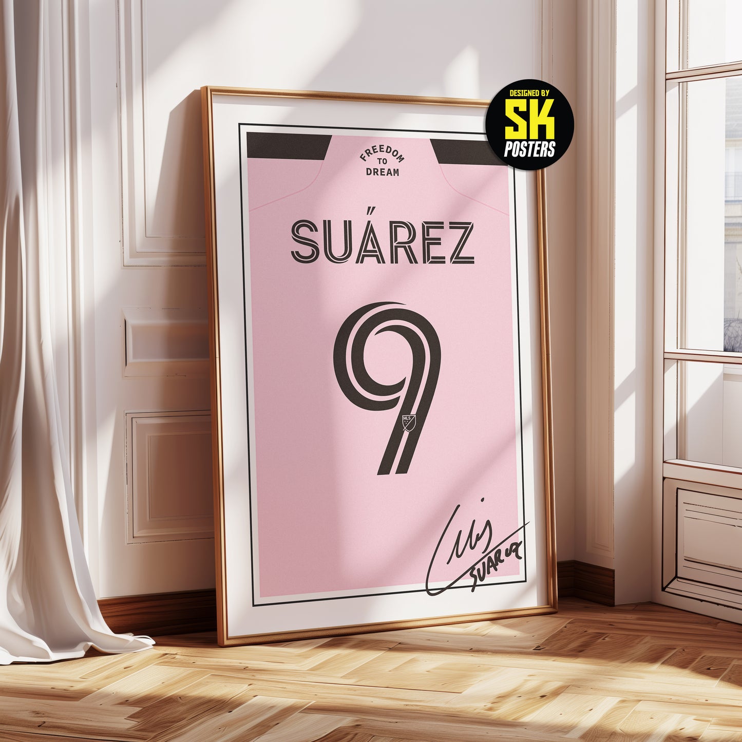 Luis Suarez 24/25 Inter Miami Home Shirt Poster