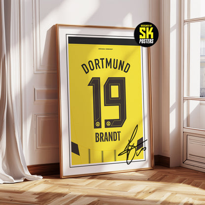 Julian Brandt 24/25 Dortmund Home Shirt Poster