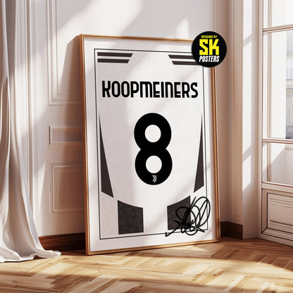 Teun Koopmeiners 24/25 Juventus Home Shirt Poster