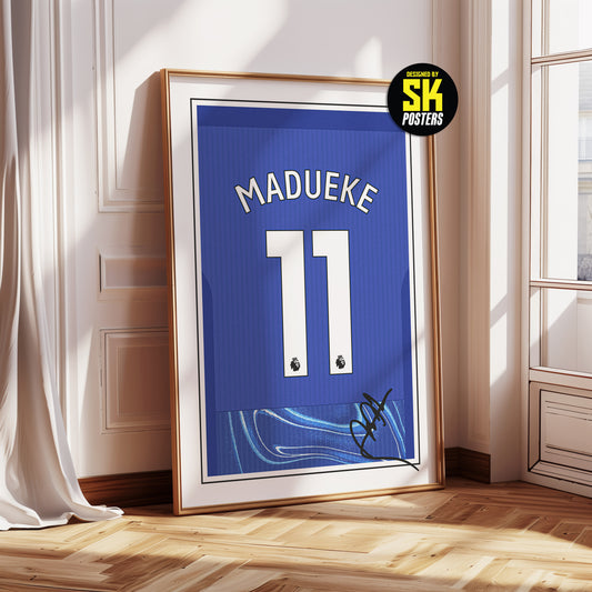 Noni Madueke 24/25 Chelsea Home Shirt Poster