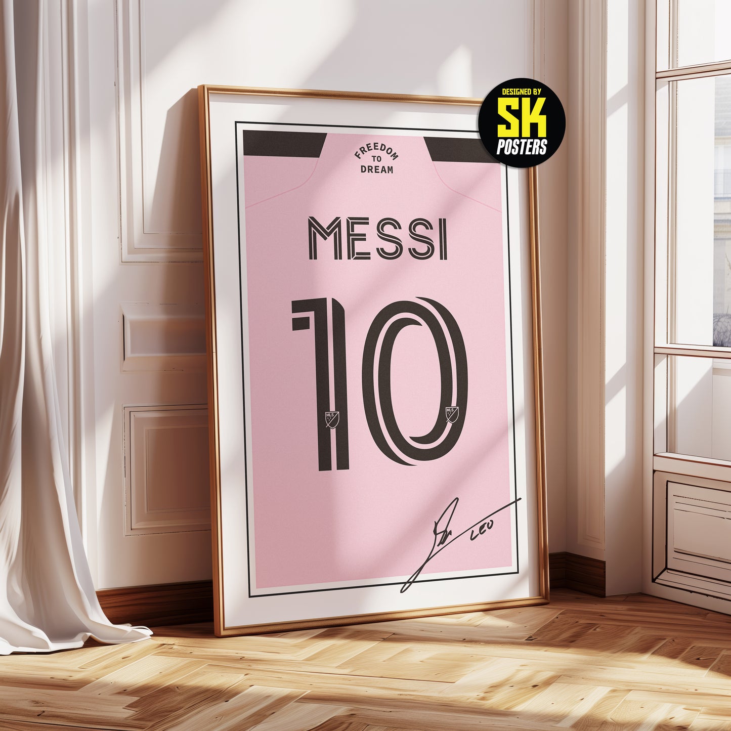 Lionel Messi 24/25 Inter Miami Home Shirt Poster