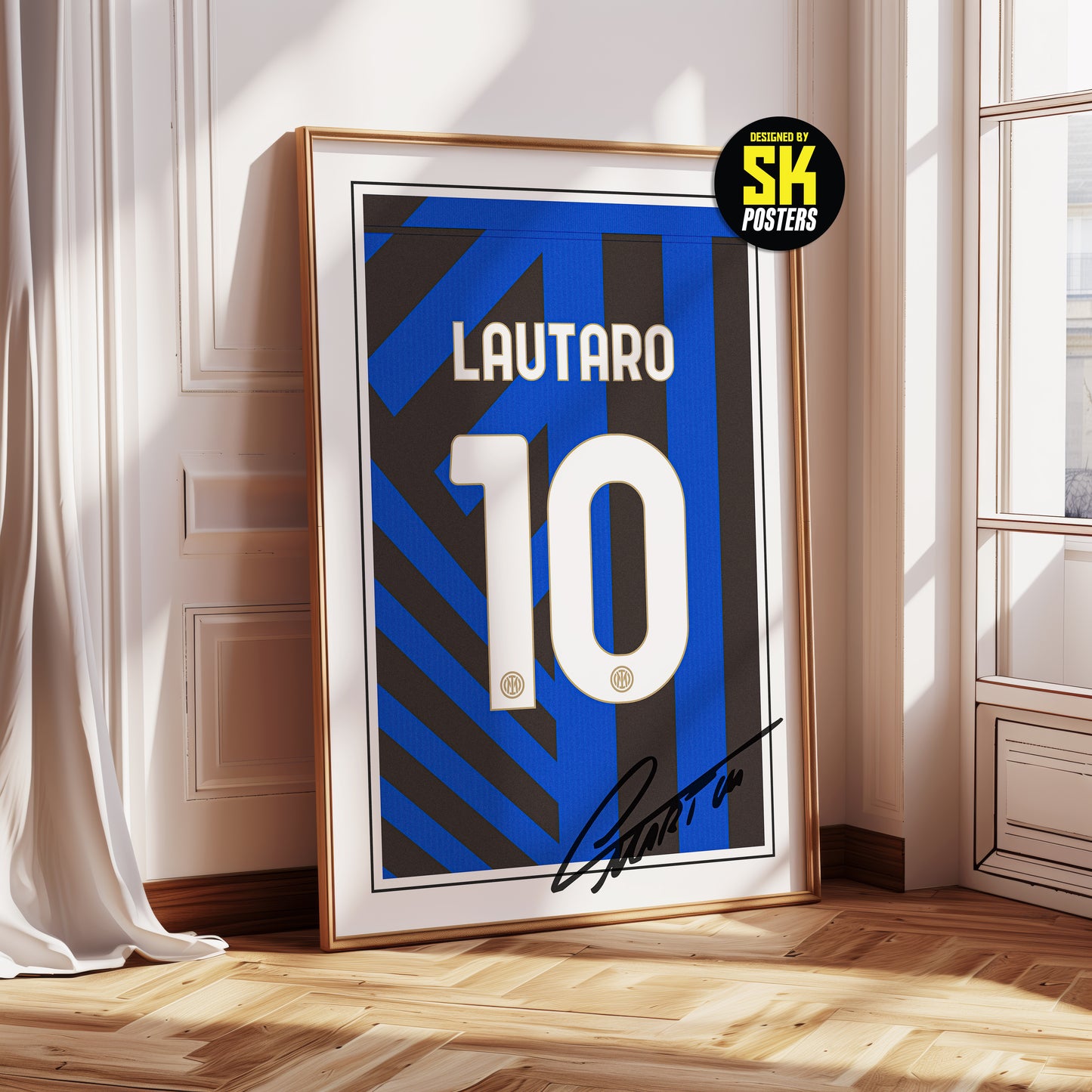 Lautaro Martinez 24/25 Inter Milan Home Shirt Poster