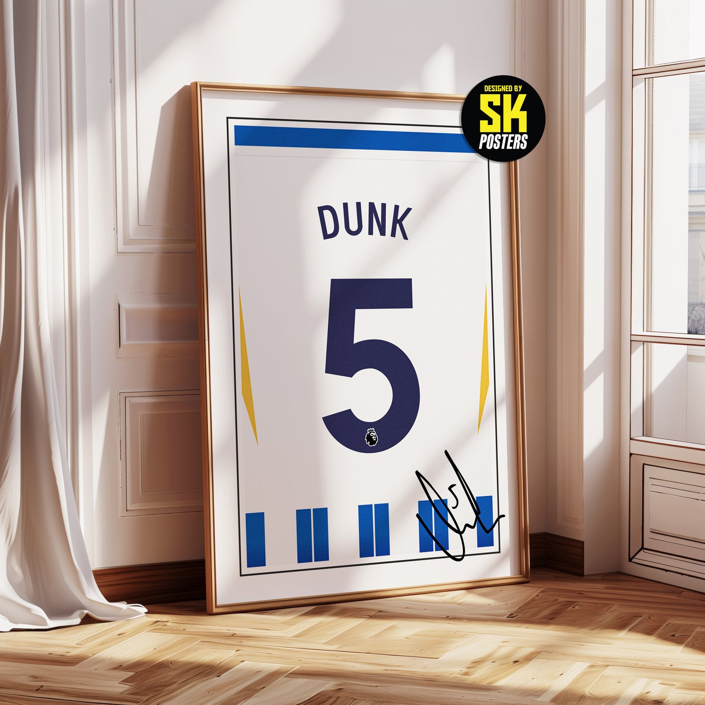 Lewis Dunk 24/25 Brighton Home Shirt Poster