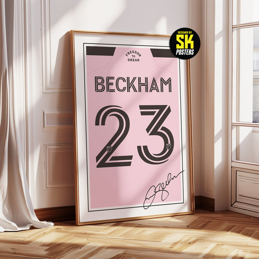 David Beckham 24/25 Inter Miami Home Shirt Poster