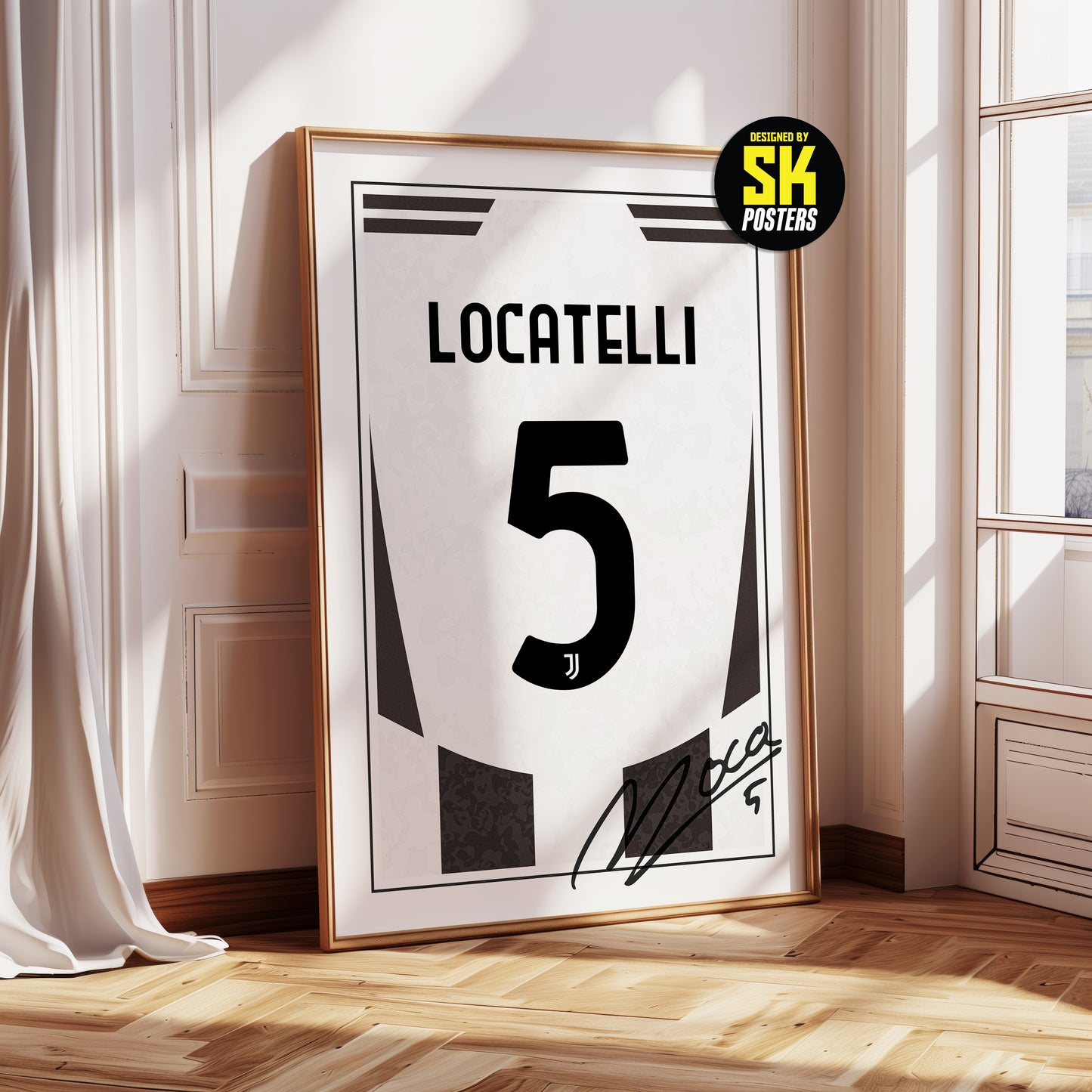 Manuel Locatelli 24/25 Juventus Home Shirt Poster