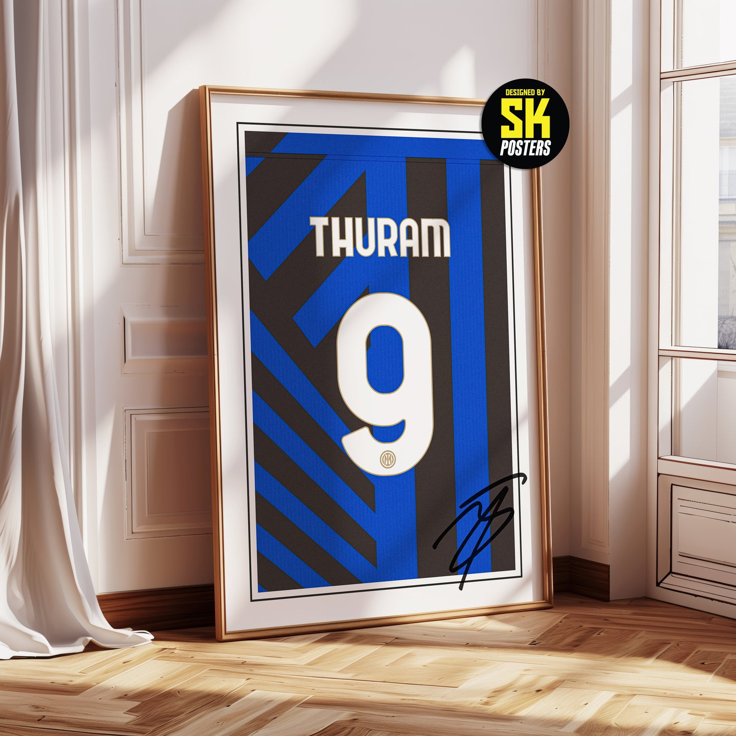 Marcus Thuram 24/25 Inter Milan Home Shirt Poster