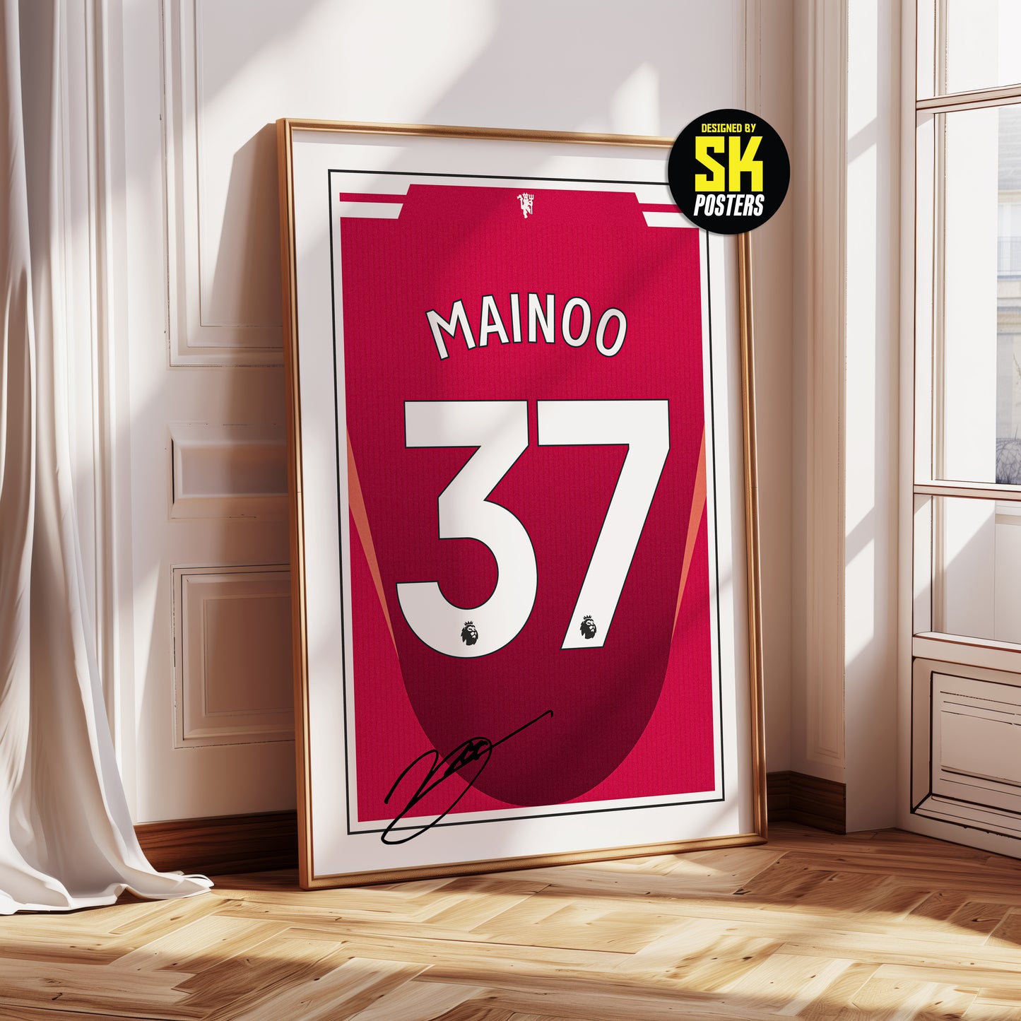 Kobbie Mainoo 24/25 Man Utd Home Shirt Poster