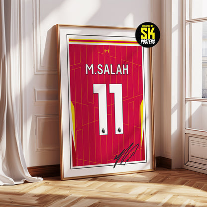 Mo Salah 24/25 Liverpool Home Shirt Poster