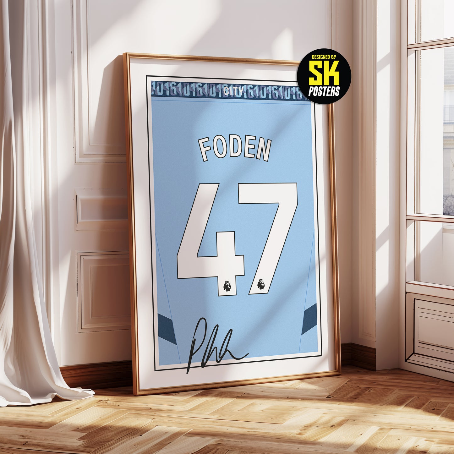 Phil Foden 24/25 Man City Home Shirt Poster