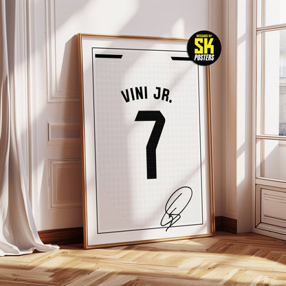 Vini Jr. 24/25 Real Madrid Home Shirt Poster