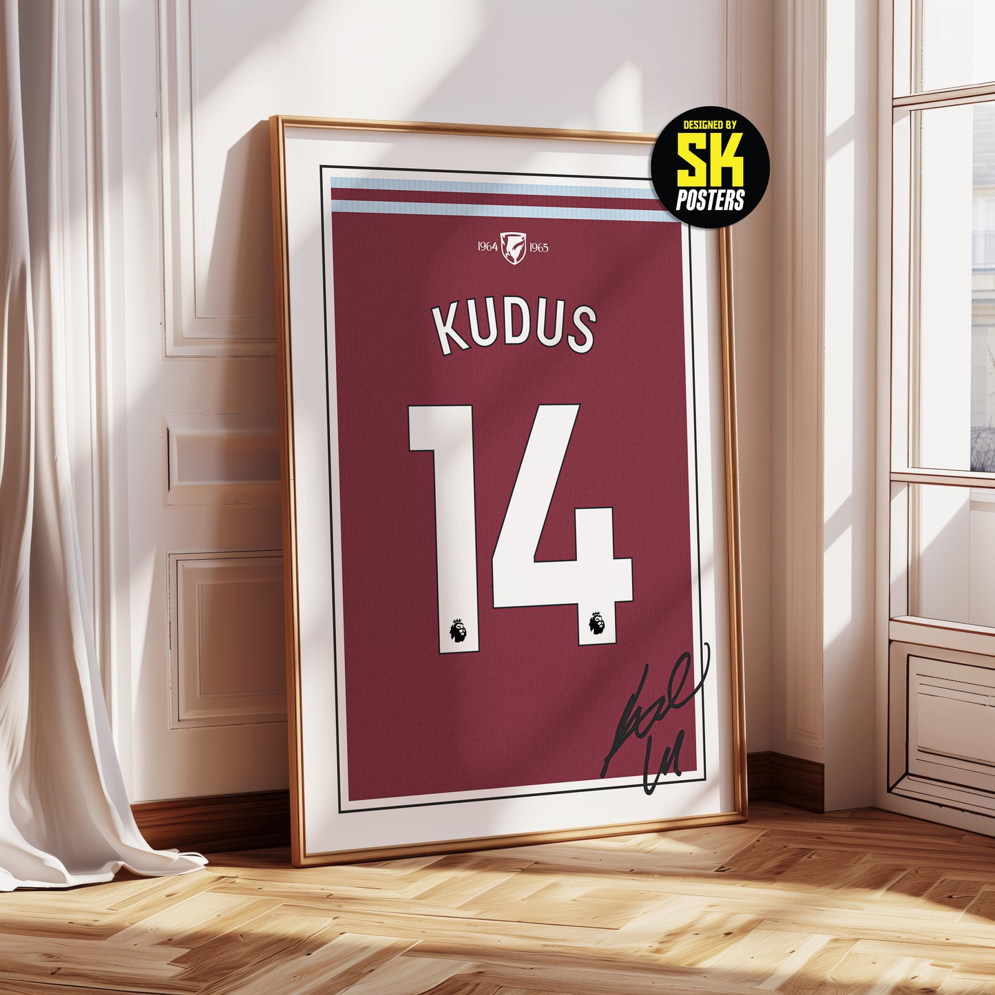 Mohammed Kudus 24/25 West Ham United Home Shirt Poster