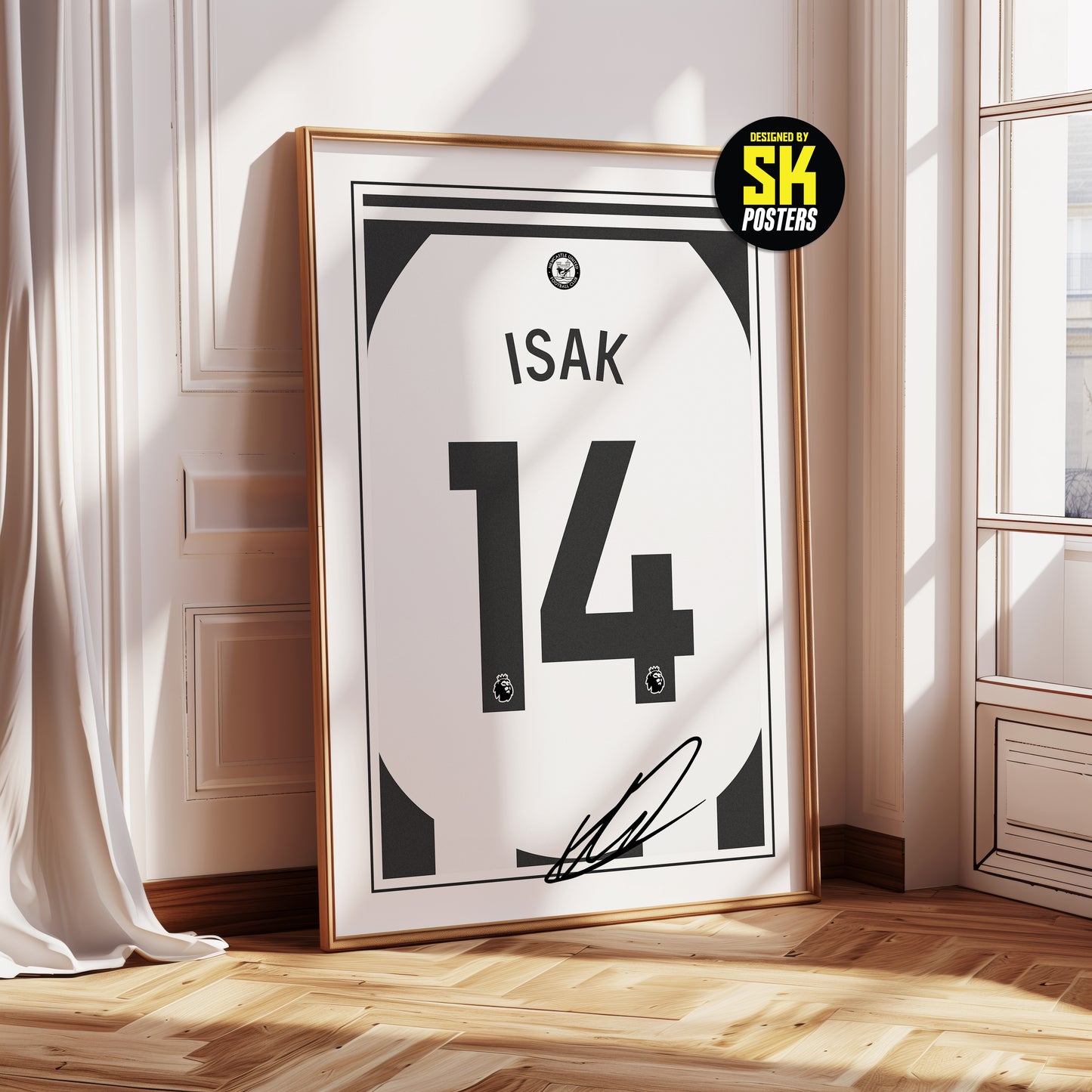 Alexander Isak 24/25 Newcastle Utd Home Shirt Poster