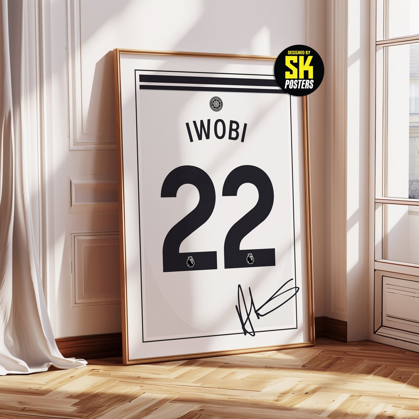 Alex Iwobi 24/25 Fulham Home Shirt Poster