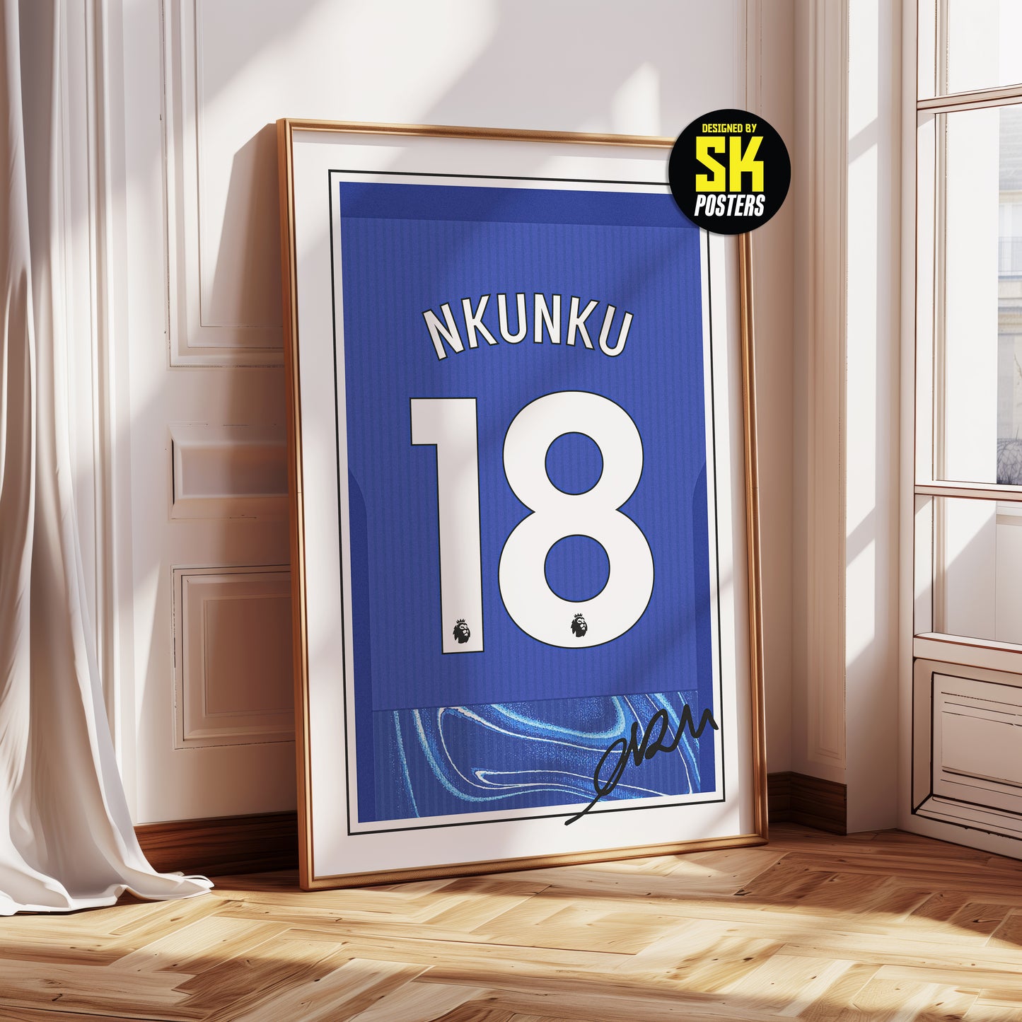 Christopher Nkunku 24/25 Chelsea Home Shirt Poster