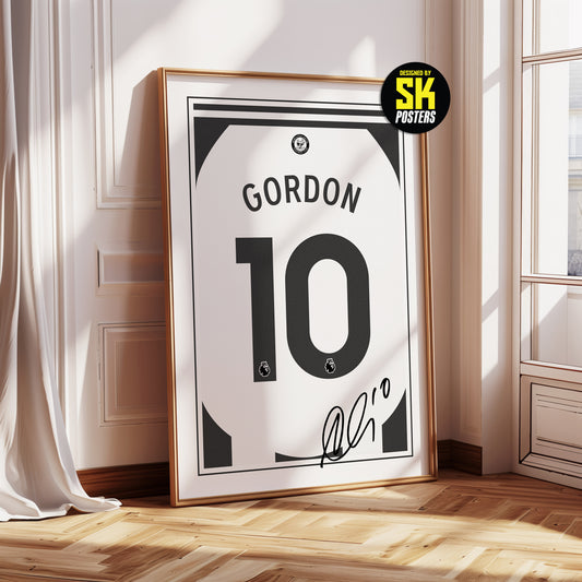 Anthony Gordon 24/25 Newcastle Utd Home Shirt Poster