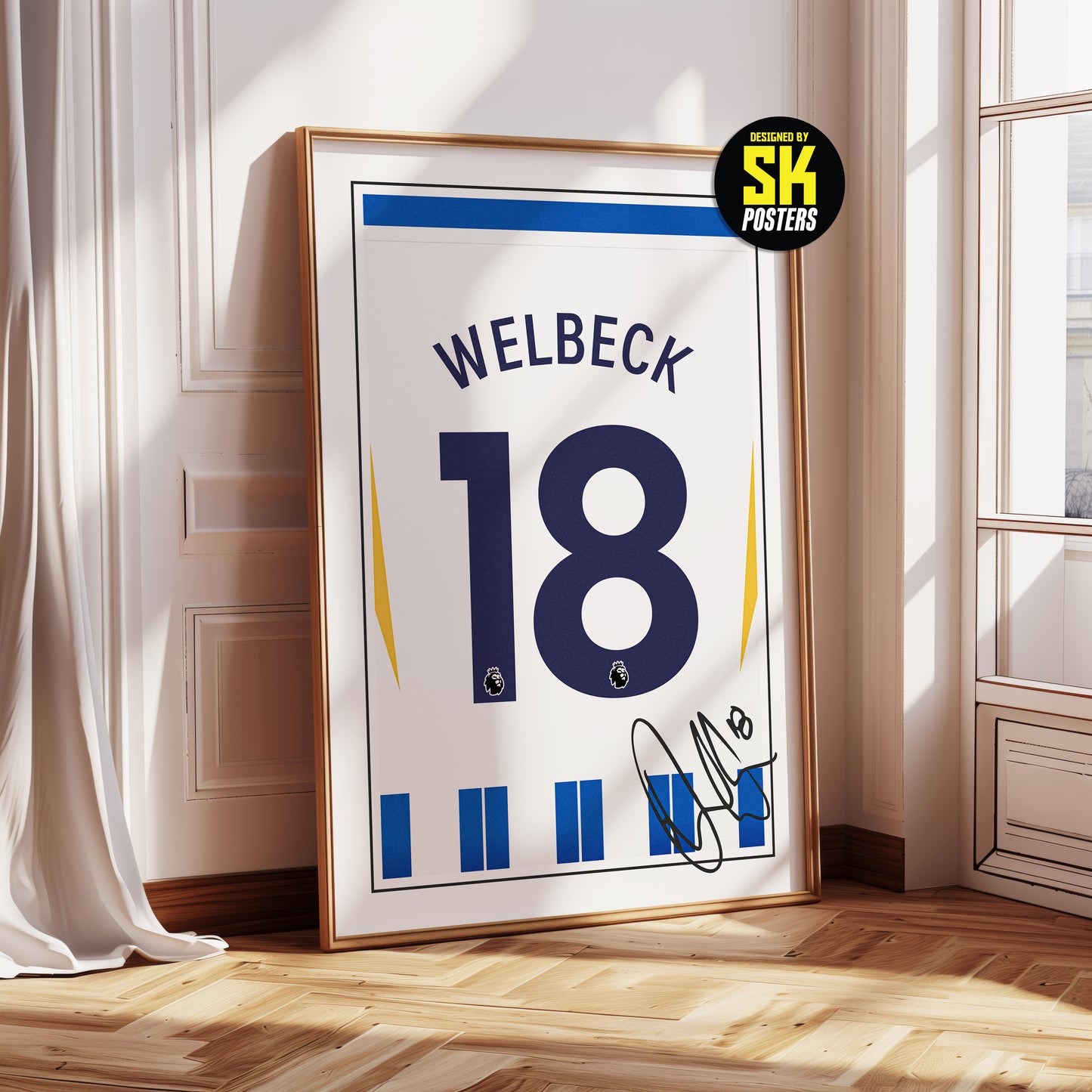 Danny Welbeck 24/25 Brighton Home Shirt Poster