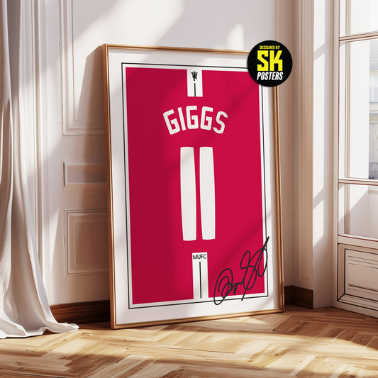 Ryan Giggs 07/08 Man Utd Classic Home Shirt Poster