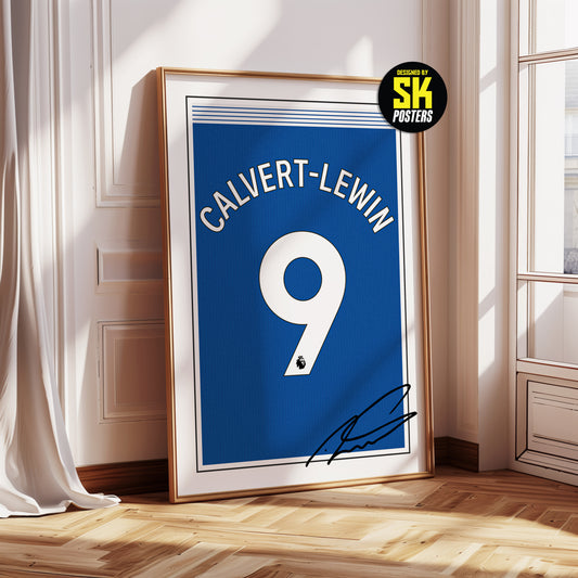 Dominic Calvert-Lewin 24/25 Everton Home Shirt Poster