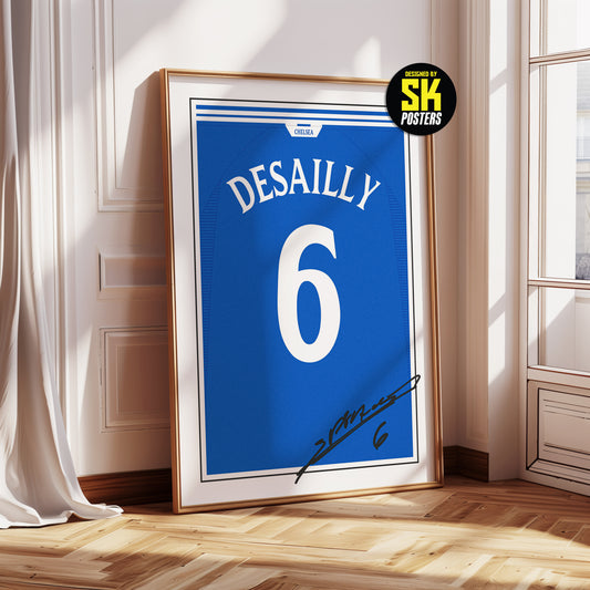 Marcel Desailly 99/02 Chelsea Classic Home Shirt Poster