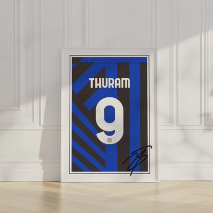 Marcus Thuram 24/25 Inter Milan Home Shirt Poster