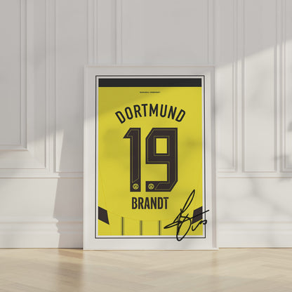 Julian Brandt 24/25 Dortmund Home Shirt Poster