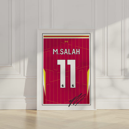 Mo Salah 24/25 Liverpool Home Shirt Poster