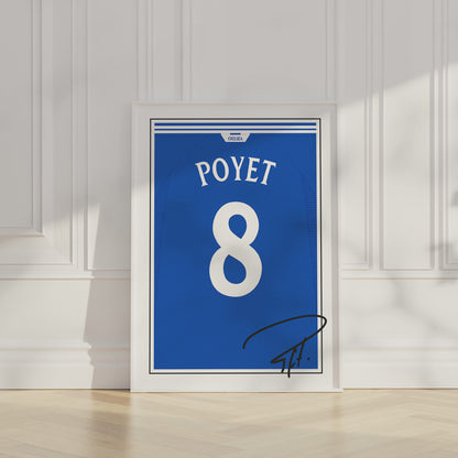 Gus Poyet 99/02 Chelsea Classic Home Shirt Poster