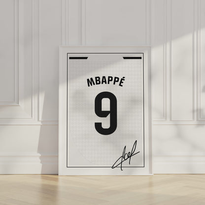 Kylian Mbappe 24/25 Real Madrid Home Shirt Poster