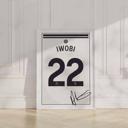 Alex Iwobi 24/25 Fulham Home Shirt Poster