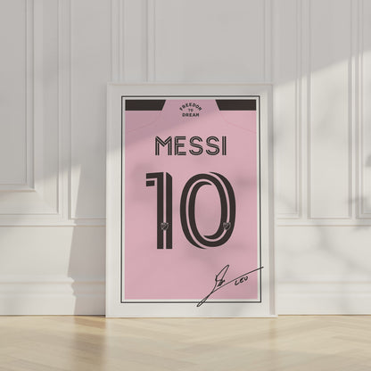 Lionel Messi 24/25 Inter Miami Home Shirt Poster