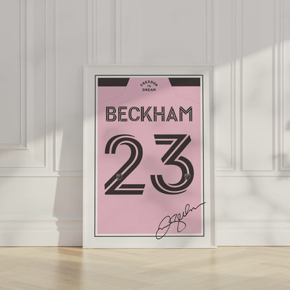 David Beckham 24/25 Inter Miami Home Shirt Poster