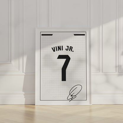 Vini Jr. 24/25 Real Madrid Home Shirt Poster