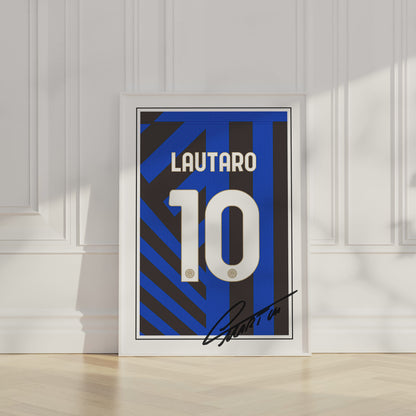 Lautaro Martinez 24/25 Inter Milan Home Shirt Poster