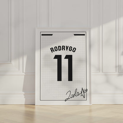 Rodrygo 24/25 Real Madrid Home Shirt Poster