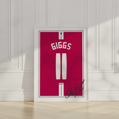 Ryan Giggs 07/08 Man Utd Classic Home Shirt Poster