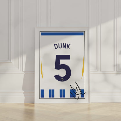 Lewis Dunk 24/25 Brighton Home Shirt Poster