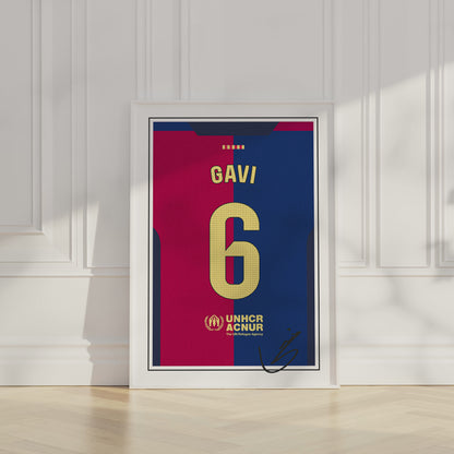 Gavi 24/25 Barcelona Home Shirt Poster