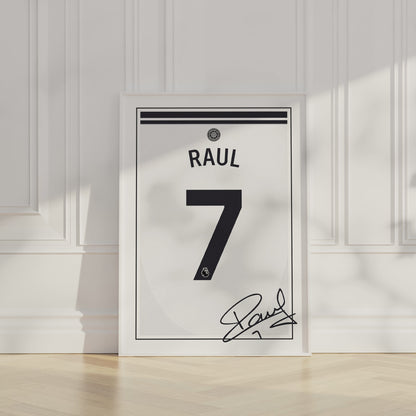 Raul Jimenez 24/25 Fulham Home Shirt Poster