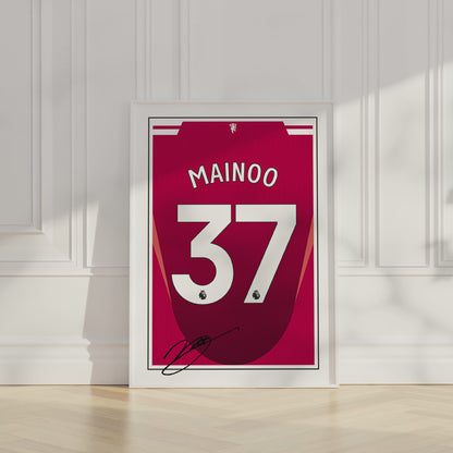 Kobbie Mainoo 24/25 Man Utd Home Shirt Poster