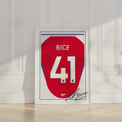 Declan Rice 24/25 Arsenal Home Shirt Poster