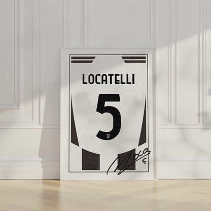 Manuel Locatelli 24/25 Juventus Home Shirt Poster