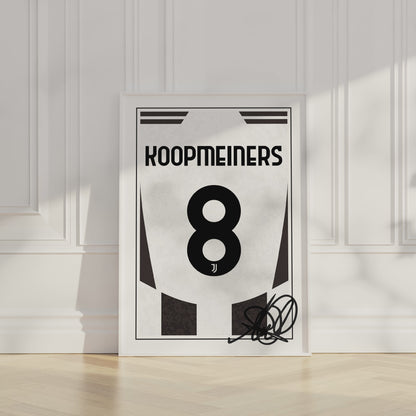 Teun Koopmeiners 24/25 Juventus Home Shirt Poster