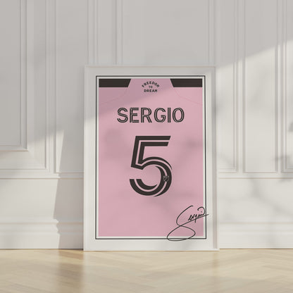 Segio Busquets 24/25 Inter Miami Home Shirt Poster