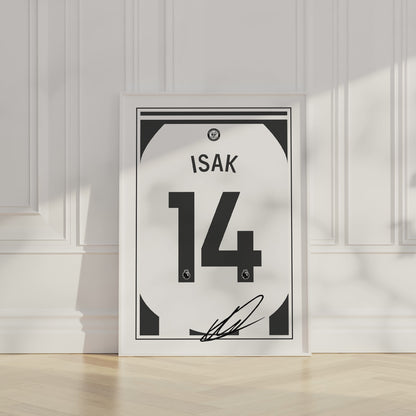 Alexander Isak 24/25 Newcastle Utd Home Shirt Poster