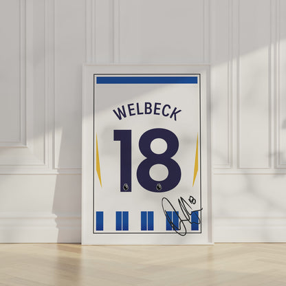 Danny Welbeck 24/25 Brighton Home Shirt Poster