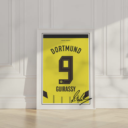 Serhou Guirassy 24/25 Dortmund Home Shirt Poster