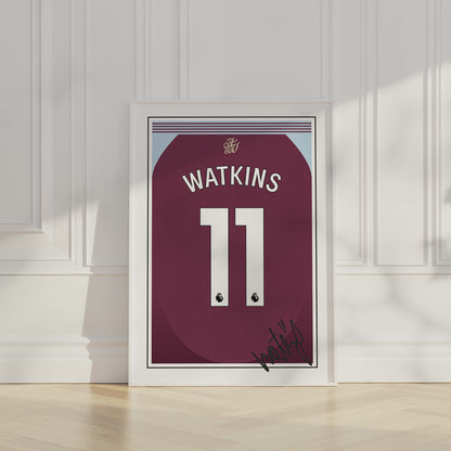 Ollie Watkins 24/25 Aston Villa Home Shirt Poster