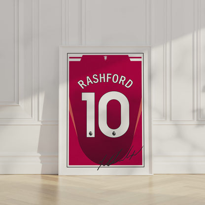 Marcus Rashford 24/25 Man Utd Home Shirt Poster