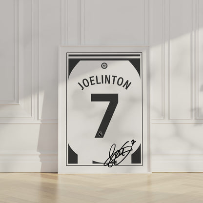 Joelinton 24/25 Newcastle Utd Home Shirt Poster